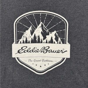 Eddie Bauer Gray Graphic Short Sleeve Tee